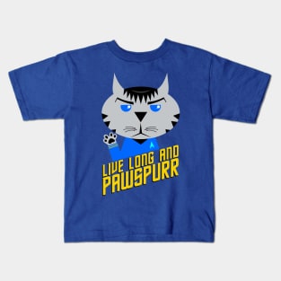 Live Long and Pawspurr Kids T-Shirt